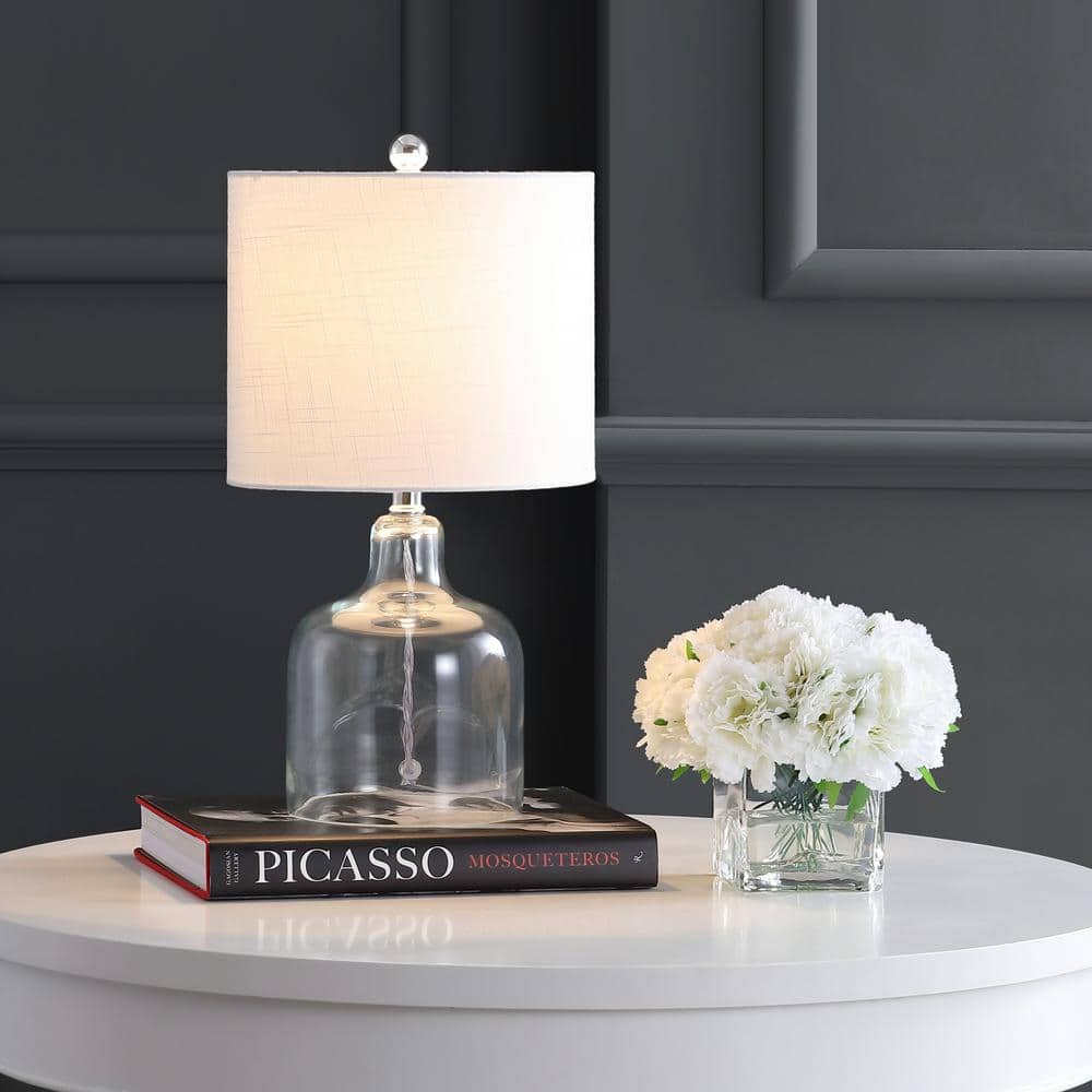 Gemma 19 in. Clear Glass Bell LED Table Lamp price history on PriceWatchPro
