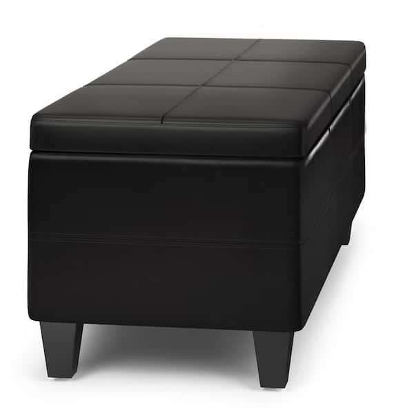 Black ottoman store with storage walmart