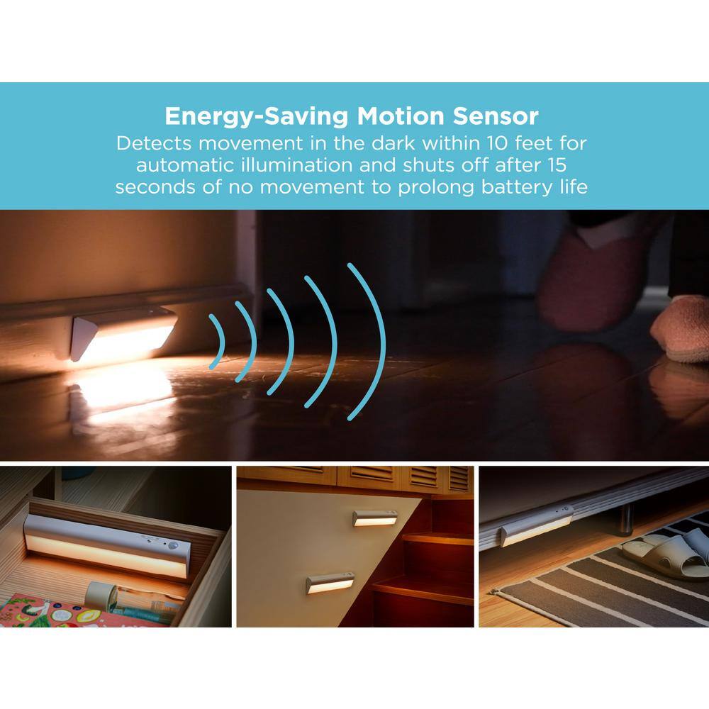 White 9'' Battery Operated LED Motion Sensor Light Bar