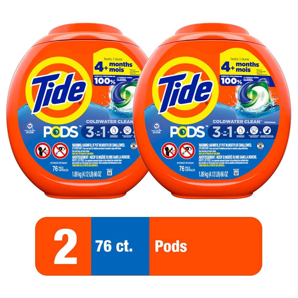 Tide 3In1 Original Scent Laundry Detergent Pods (76Count) (Multi