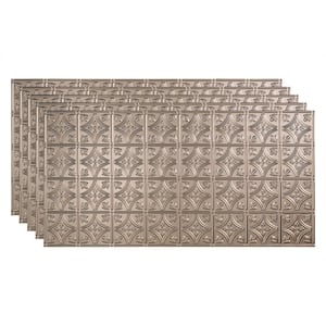 Traditional #1 2 ft. x 4 ft. Glue Up Vinyl Ceiling Tile in Brushed Nickel (40 sq. ft.)