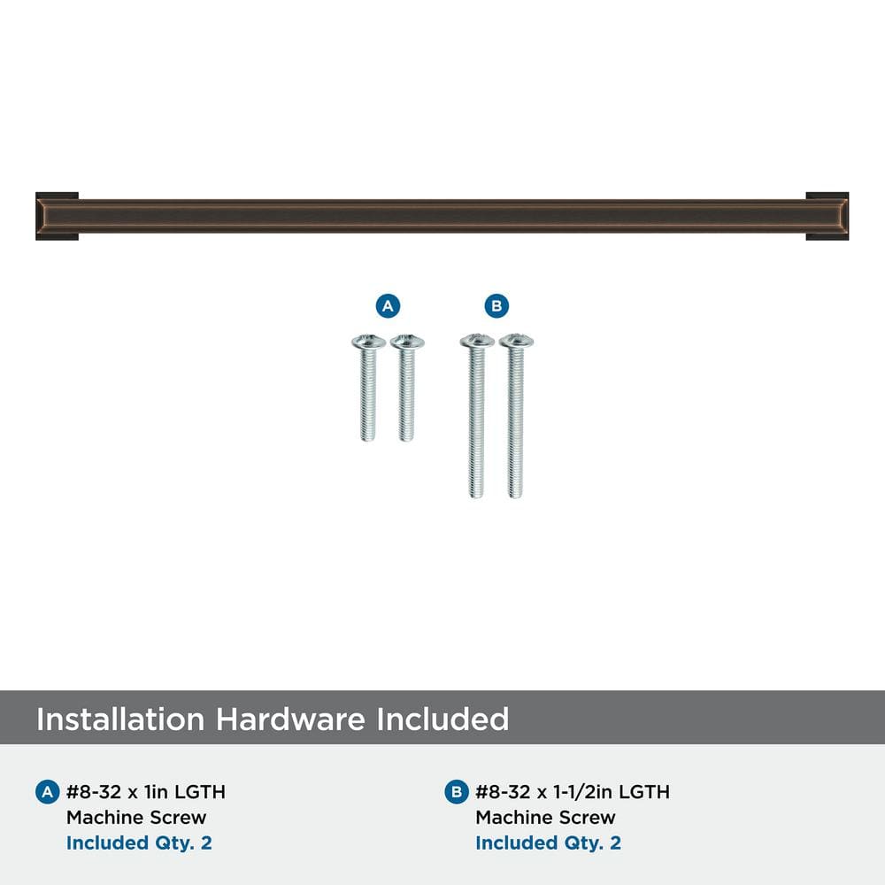 Oil Rubbed Bronze 12-5/8 Inch Modern Bar Cabinet Pull