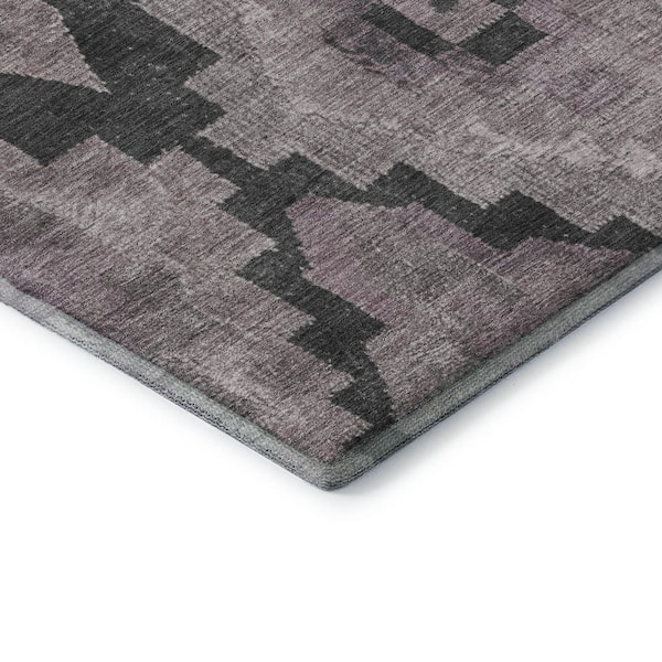 Mayfield Premium Machine Washable Abstract AMF1894 Lavender 3 ft. x 5 ft. Area Rug