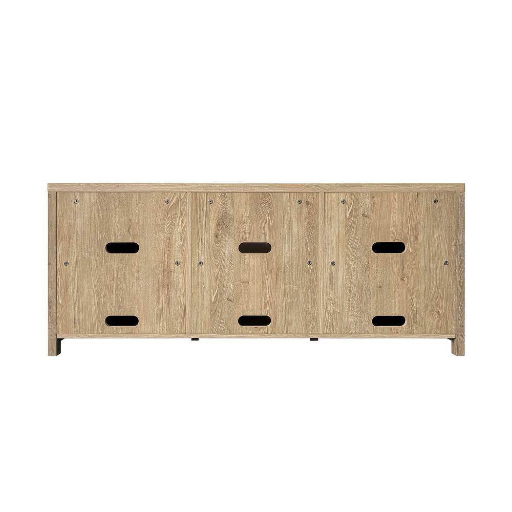 Modern Farmhouse 58" White Oak TV Stand with Hidden Storage
