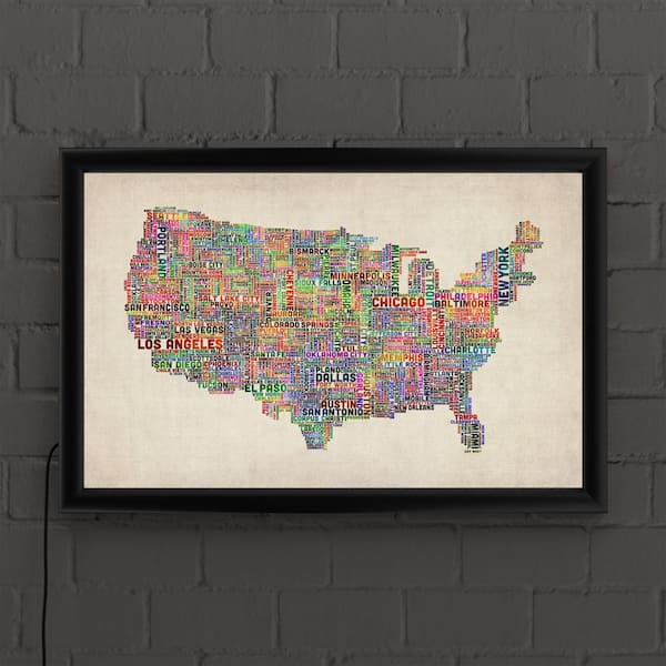 Louisville, Kentucky, USA on Beige by Michael Tompsett Fine Art Paper Poster ( places > North America > United States > Kentucky > Louisville art) 