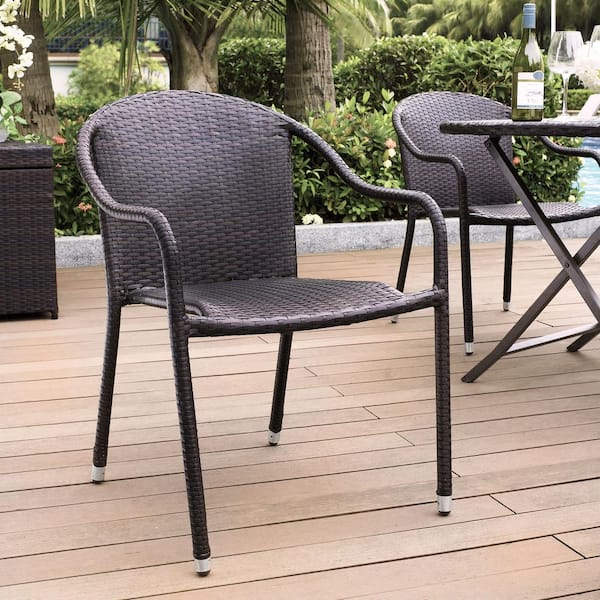 Palm Harbor 4-Piece Brown Outdoor Wicker Chair Set