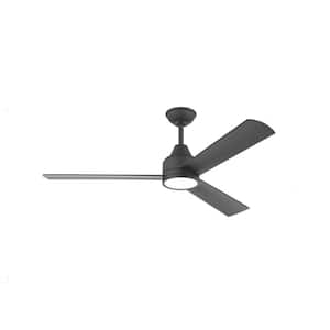 Bellingham III 52 in. Integrated LED Indoor Coal Ceiling Fan with Light