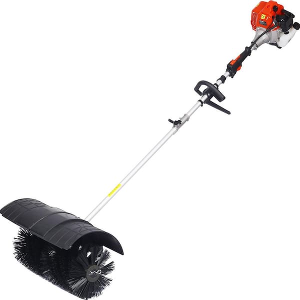 52CC 2-Stroke Snow Sweeper, Broom Brush 21 x 10 in. Plastic Handle Plastic Blade Snow Shovel