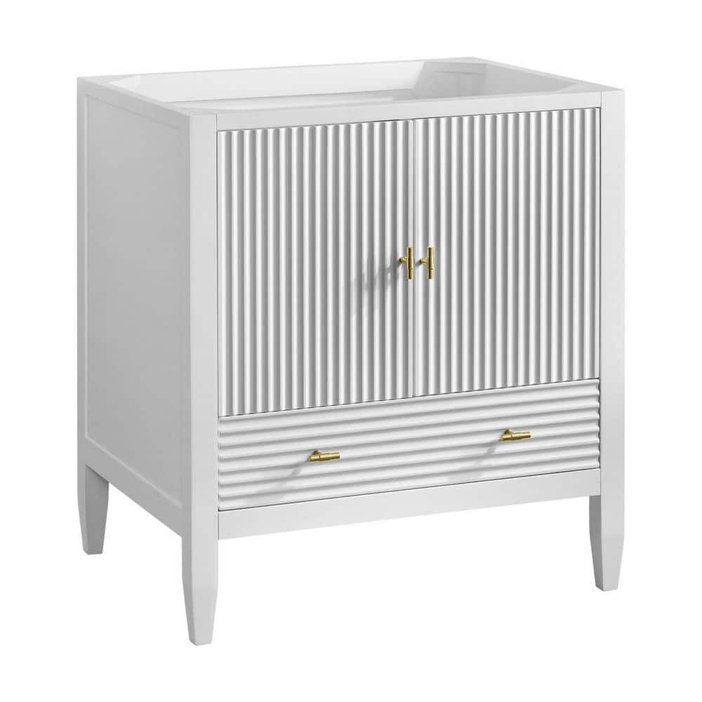 Myrrin 29.9 in. W x 23.5 in. D x 32.9 in. H Single Bath Vanity Cabinet Without Top in Bright White price history on PriceWatchPro