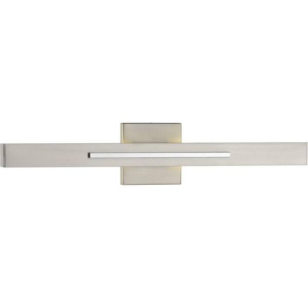 Progress Lighting Planck 32-Watt Brushed Nickel Integrated LED Sconce 