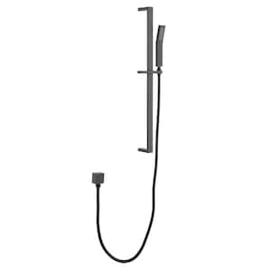 1-Spray Patterns 1.75 GPM 1.5 in. Wall Mounted Handheld Shower Head in Matte Black