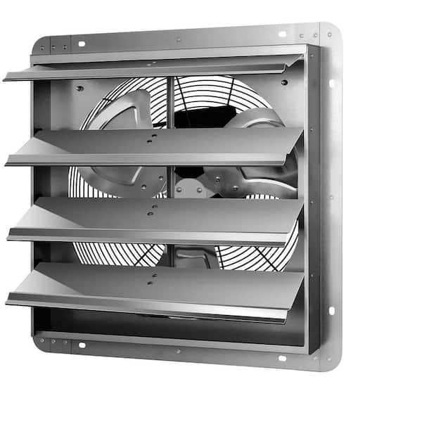 18 in. 2000 CFM Silver Electric Power Aluminum Gable Mount Attic Fan, with Speed Control