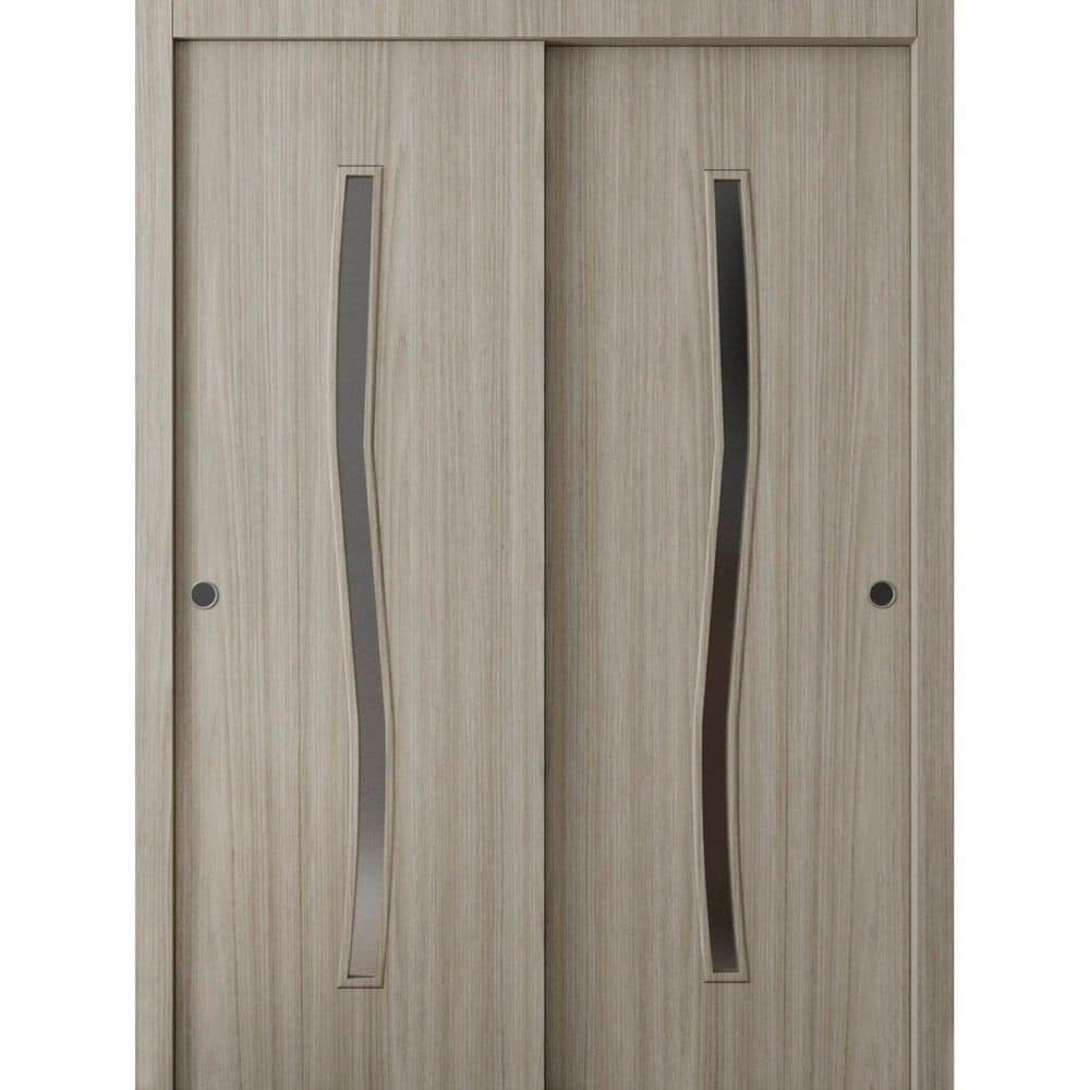 Assembly Required 3012 48 in. x 96 in. Reversible Oak Franko Color Solid Core Wood Sliding Door Kit w/Separate Jamb price history on PriceWatchPro