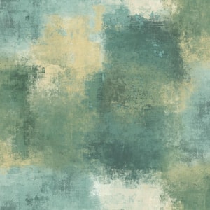 Cyprus Abstract Metallic Pearl, Sea Green, and Beige Faux Paper Strippable Roll (Covers 56.05 sq. ft.)
