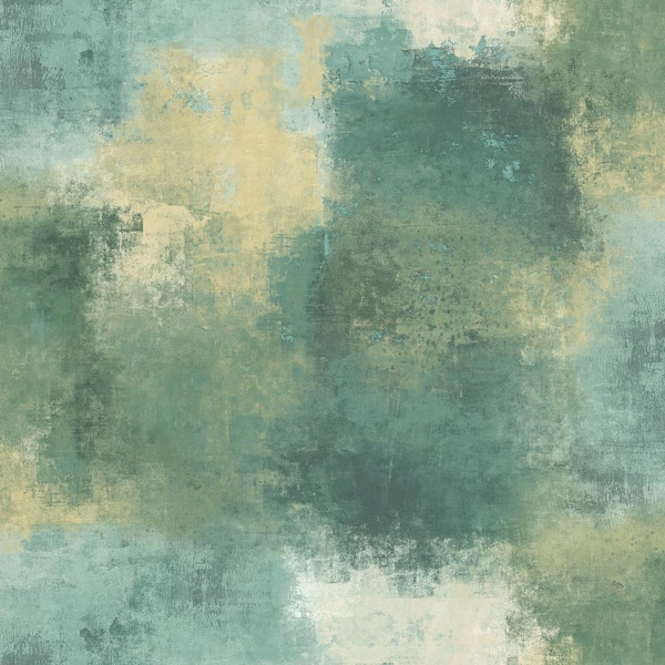 Seabrook Designs Cyprus Abstract Metallic Pearl, Sea Green, and Beige Faux Paper Strippable Roll (Covers 56.05 sq. ft.)