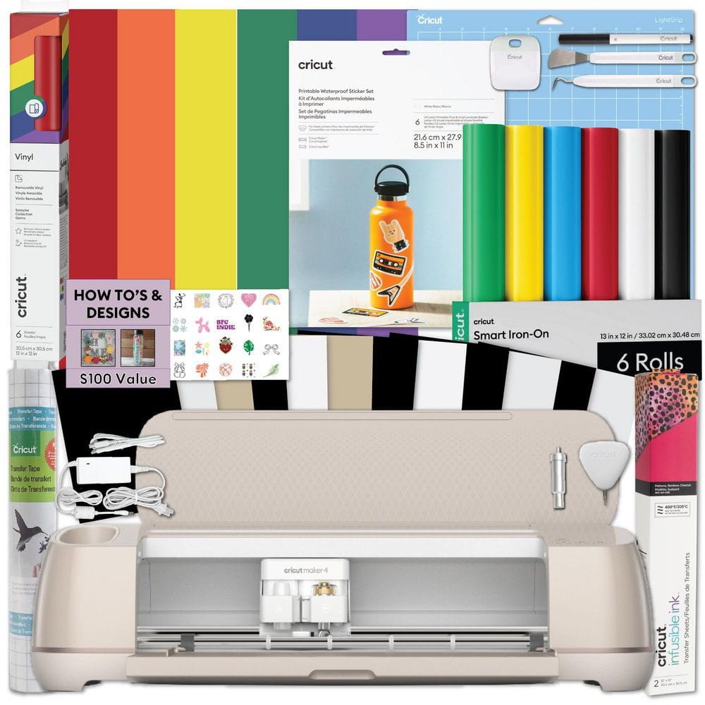 Cricut Maker 4-Smart Cutting Machine Bundle with Printable Sticker