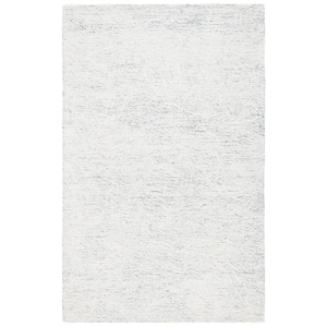 Metro Dark Gray/Ivory 6 ft. x 9 ft. Solid Color Abstract Area Rug