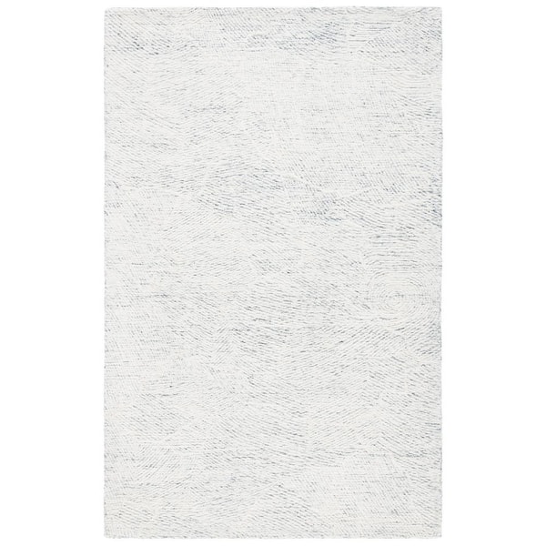 SAFAVIEH Metro Dark Gray/Ivory 6 ft. x 9 ft. Solid Color Abstract Area Rug