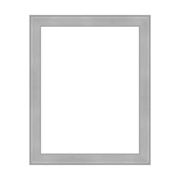 Amanti Art Mirror Makeover Vista Brushed Nickel 25.25 in. W x 31.25 in. H Bathroom Mirror Frame Border Kit-Fits a 24x30 mirror
