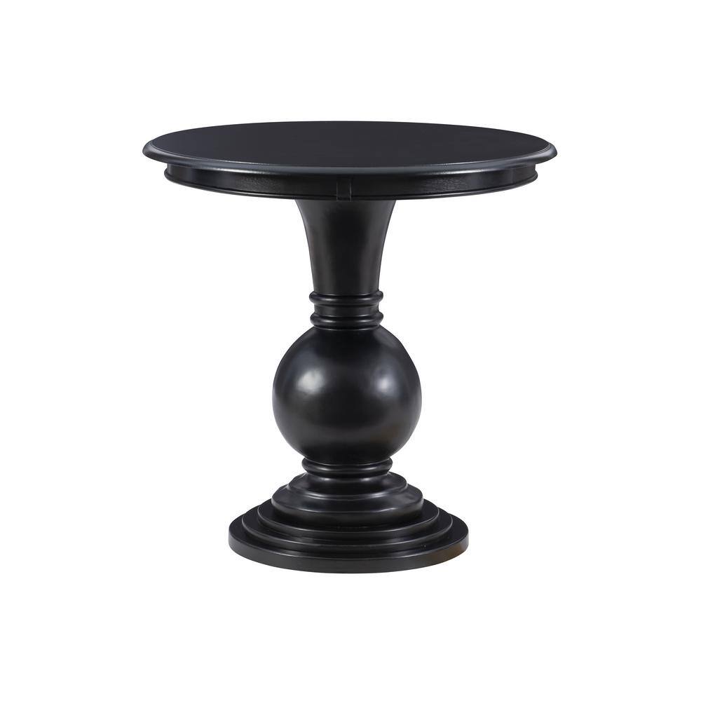 Lexis 26.25 in. Espresso Round Wood Accent End Table - thumbnail 2