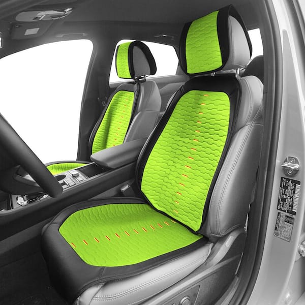 Polyester 25.5 in. x 20 in. x 0.25 in. Colorful Stich Front Seat Cushions