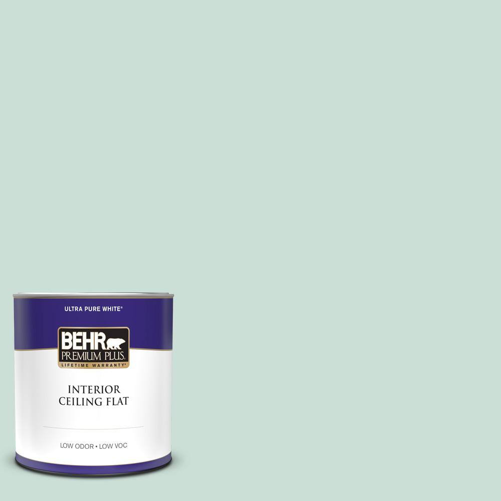 BEHR PREMIUM PLUS 1 qt. M4302 Ice Rink Ceiling Flat Interior Paint