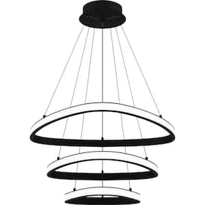 Bardot 1-Light Matte Black Integrated LED Pendant Light