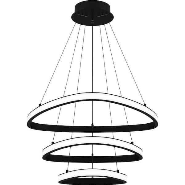 Quoizel Bardot 1-Light Matte Black Integrated LED Pendant Light