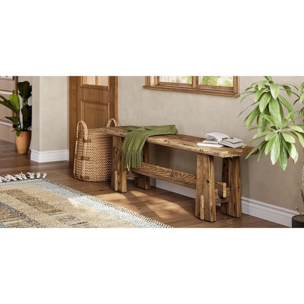TRIBESIGNS WAY TO ORIGIN Brennan 59 in. Brown Wood Entryway Bench