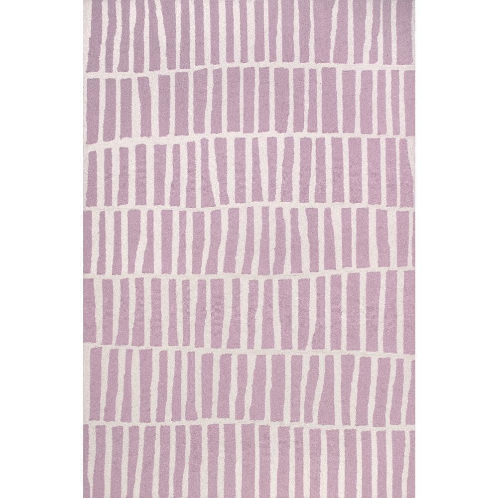 nuLOOM Lemuel Geometric Baby Pink 8 ft. x 10 ft. Indoor Area Rug ...