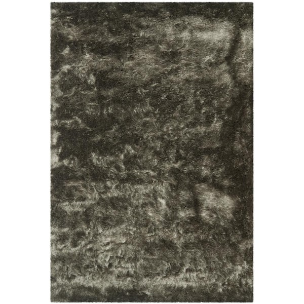 SAFAVIEH Paris Shag Titanium 4 ft. x 6 ft. Solid Area Rug