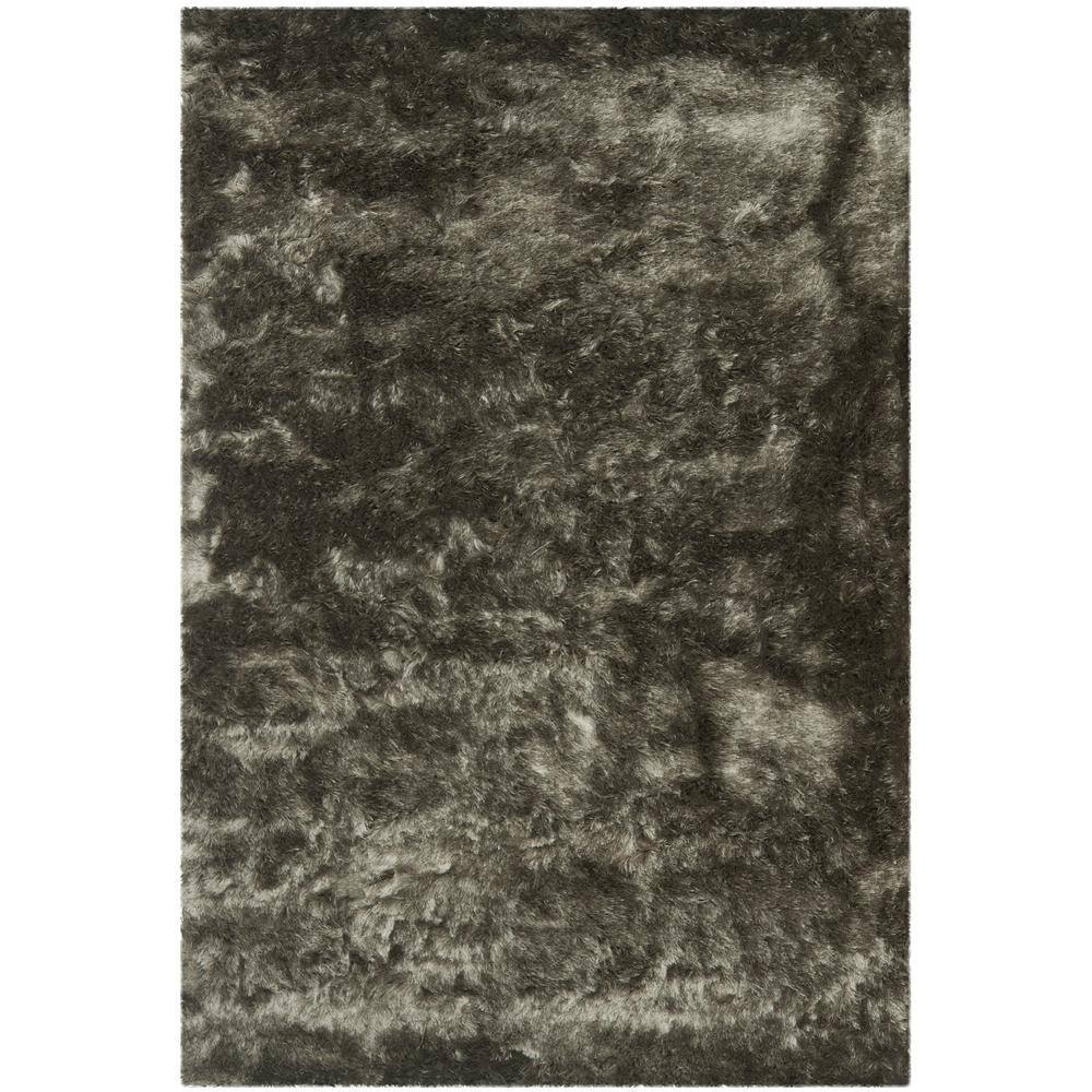 Titanium Hand-Tufted Shag Synthetic 6' x 9' Area Rug