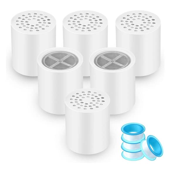 20-Stage Shower Filter Replacement Cartridge, Shower Head Filter Refill for Hard Water 6-Pack