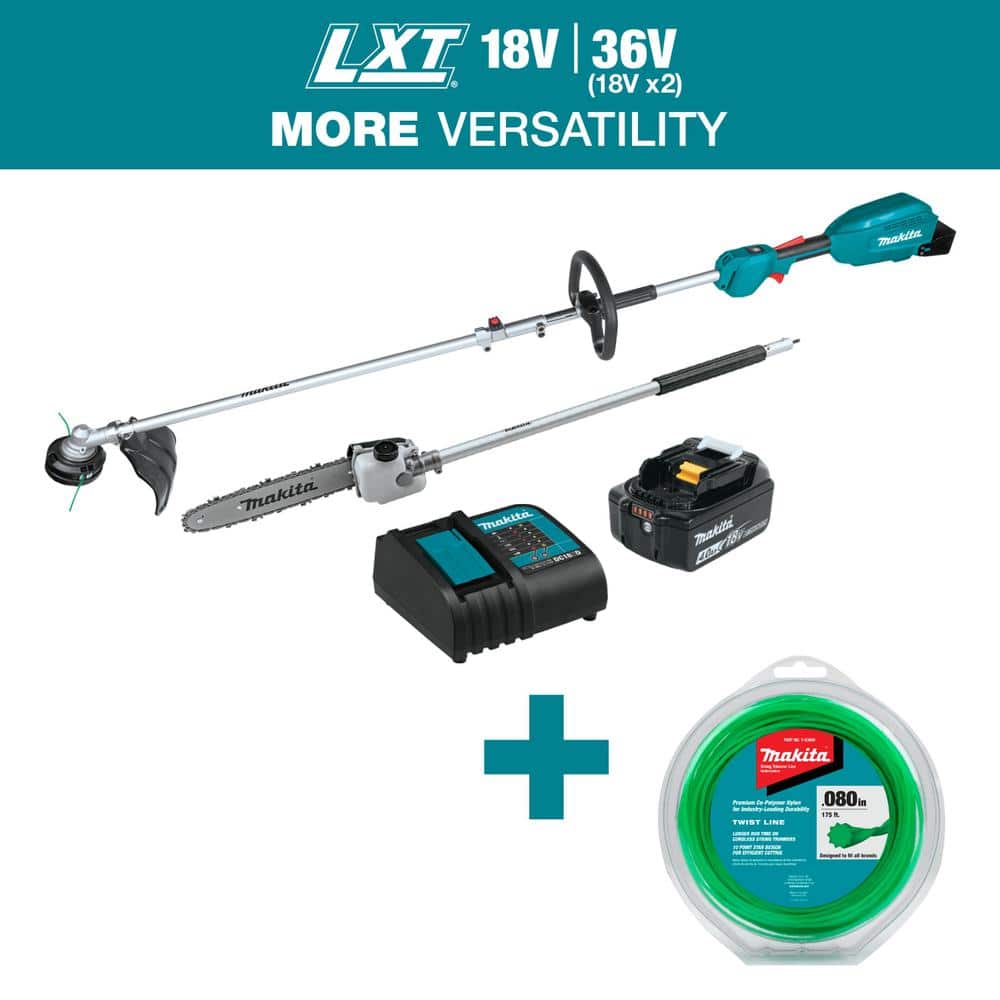 "18V LXT BL Cordless Couple Shaft Power Head Kit w/Trimmer & Pole Saw Attachments (4.0Ah) & Trimmer Line, 0.080"", 175'" price history on PriceWatchPro