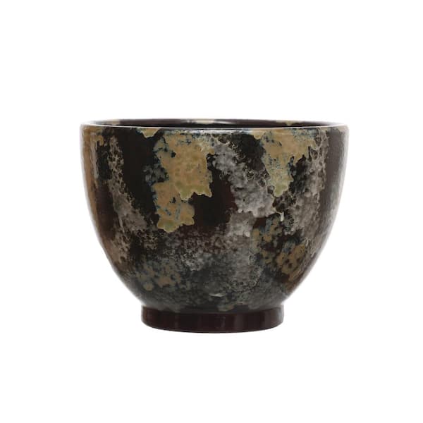 Storied Home 13.37 in. L x 13.37 in. W x 9.62 in. H 29 qts. Multicolored Hand-Painted Stone Decorative Pots
