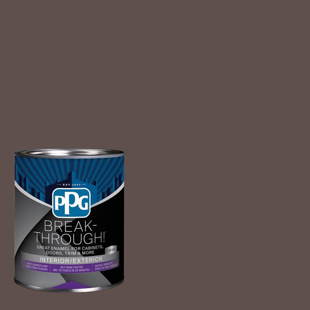 BreakThrough! 1 qt. PPG10177 Chocolate Pretzel SemiGloss Door, Trim