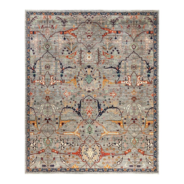 Serapi Brown 8 ft. x 10 ft. Tribal Wool Indoor Area Rug