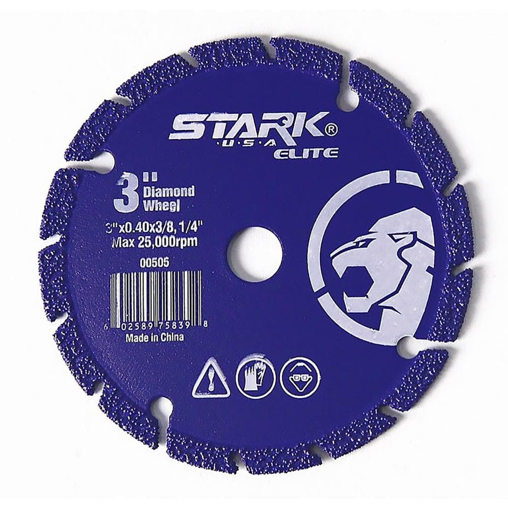 STARK USA 3 in. Diamond Edge Metal Steel Iron Stainless Cut Off Wheel
