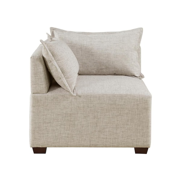 INK+IVY Molly 30 in. Fabric Sectional Sofa in Linen