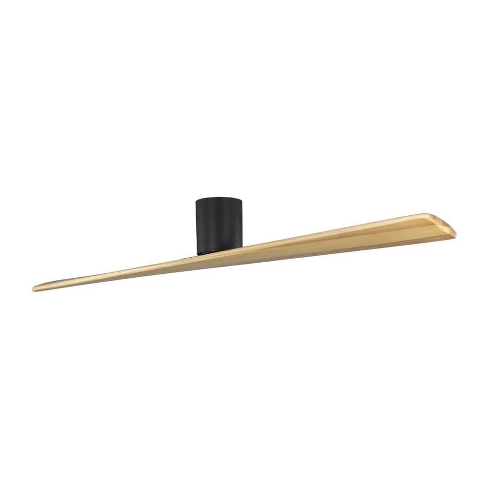 Plank 62 in. Smart Midnight Black Modern Flush Mount Standard Ceiling Fan with Remote and Natural Honey Blades price history on PriceWatchPro