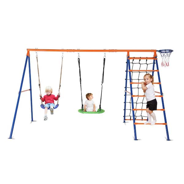 Karl home Double Swing Position Multi-Functional Swing Set