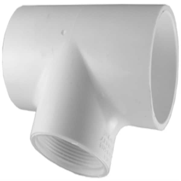 Charlotte Pipe 1/2 in. PVC Tee S x S x FPT Pro Pack (15-Pack) PVC 02401  0615HD - The Home Depot