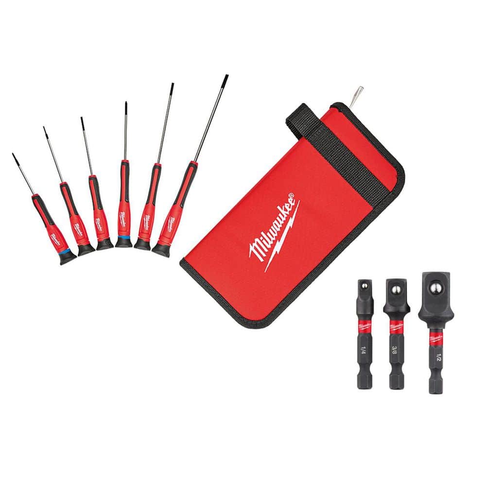 6PC Precision Screwdriver Set w/ Case and SHOCKWAVE Impact Duty 1/4 in. Hex Shank Socket Adapter Set (3-Piece) price history on PriceWatchPro