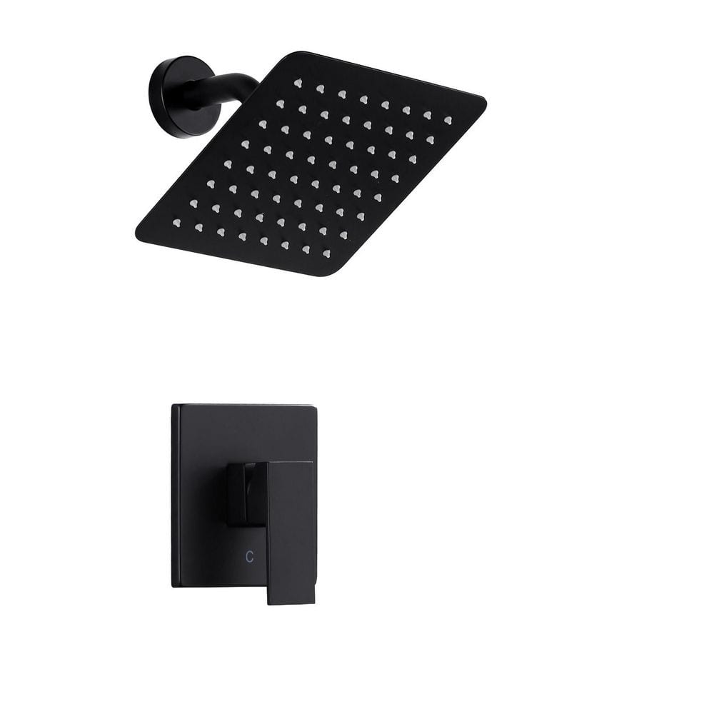 Single Handle 1-Spray Patterns Shower Faucet 1.8 GPM in Matte Black price history on PriceWatchPro