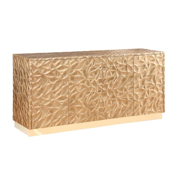 Best Master Furniture Kinderhook Gold Wood 65 in. L Sideboard