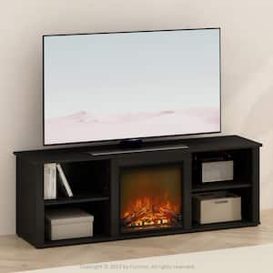 Jensen Americano TV Stand Entertainment Center Fits TV's up to 70 in. with No Heat Decorative Electric Fireplace