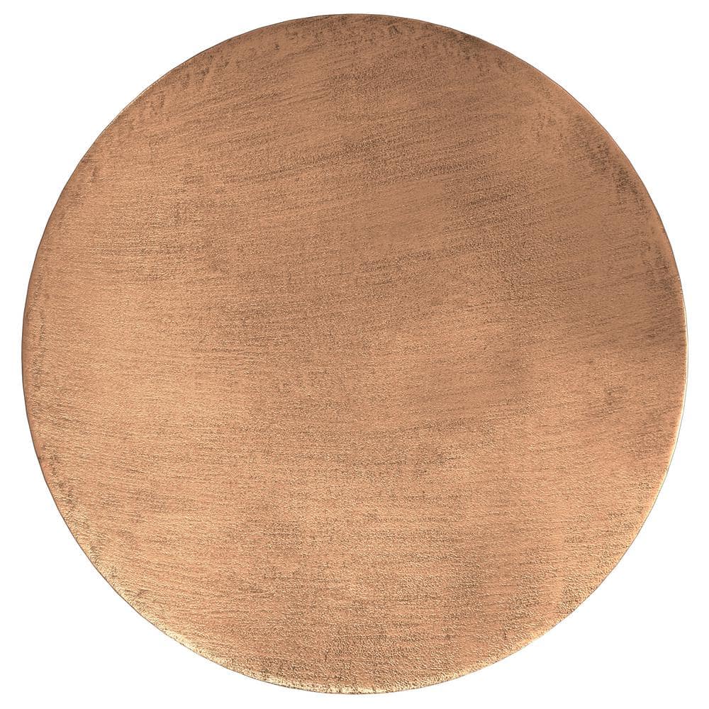 Antique Copper Round Metal Boho Coffee Table