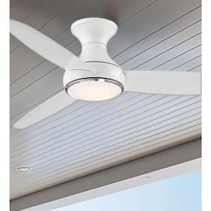 Concept III 54 in. LED Indoor/Outdoor White Smart Ceiling Fan with Light and Remote Control