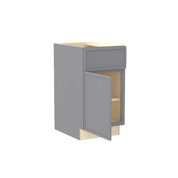 Franklin 18 in. W x 21 in. D x 34.5 in. H Assembled Plywood Base Bath Cabinet in Veiled Gray with Soft Close LH