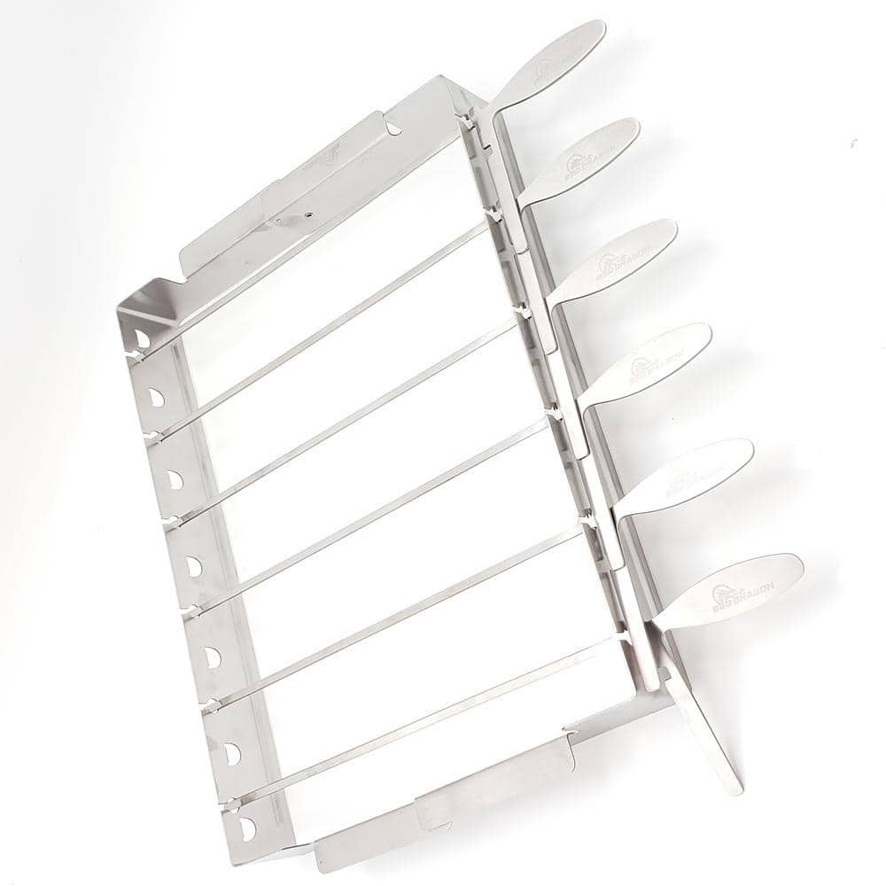 BBQ Dragon Domino Action Kabob Skewer and Rack Set for Charcoal Grills ...